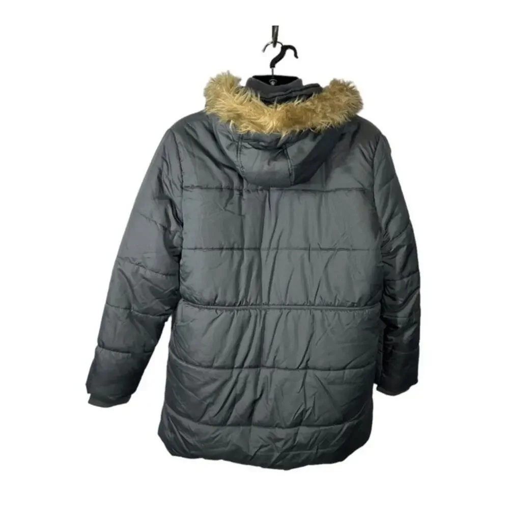 Apple Bottoms Men's Oversized Puffer Parka Fur Hood 1X Tall Y2K Streetwear